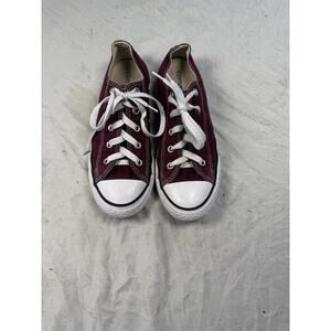 Converse Chuck Taylor Low Top Maroon Youth 3 Womens 5 Canvas Sneakers